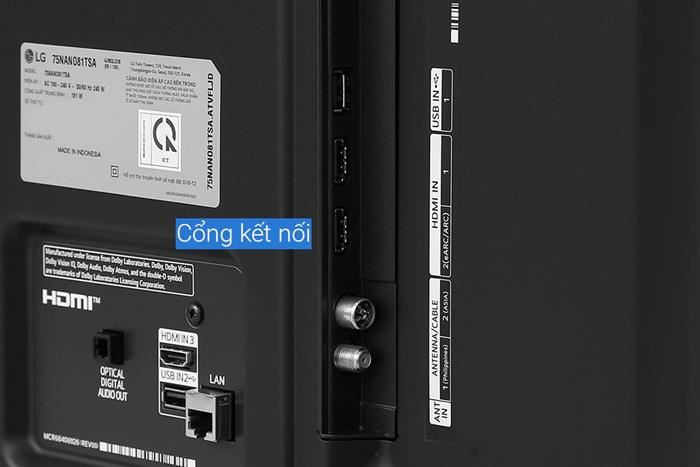 Smart Tivi NanoCell LG 4K 75 Inch 75NANO81TSA